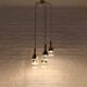 Hanging lamp brass waterfall and blown glass