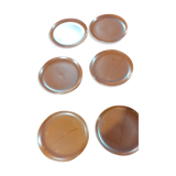 Flat plates set of 6, vallauris felix ceram