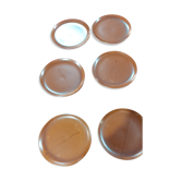 Flat plates set of 6, vallauris felix ceram