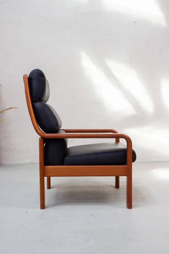 Vintage Teak Armchair High-Back Mid Century Danish