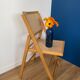 Folding chair in cannage