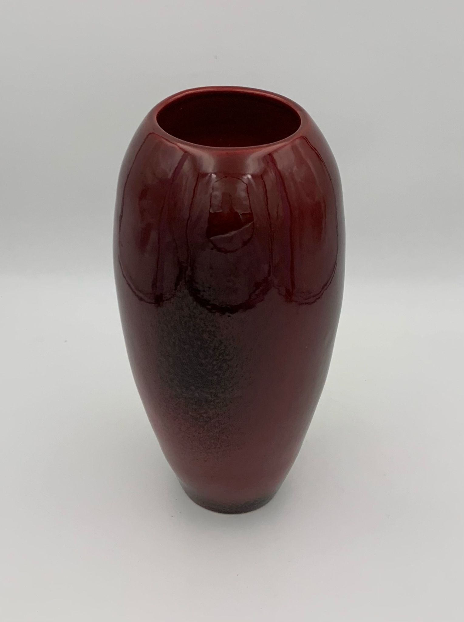 Vase Max Idlas, céramique rouge « Sang de bœuf », années 1970