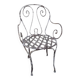 19th-century garden armchair in wrought iron