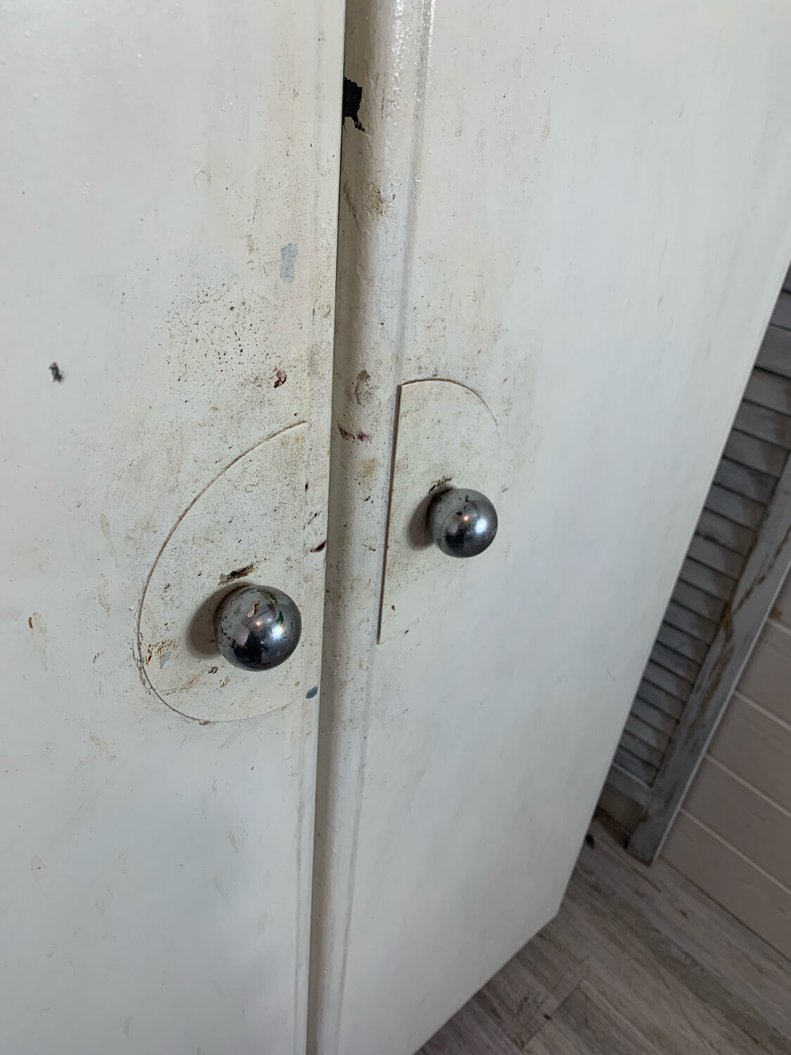 Vintage industrial style metal cabinet