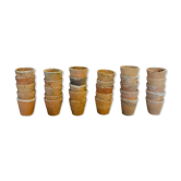Lot de 30 pots en terre cuite circa 1930 graineterie