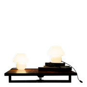 Set of 2 Mushroom Table Lamps by Venini for Mazzega, Italy, 1960s