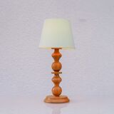 Grande lampe de table vintage en pin de Markslöjd, années 1970.