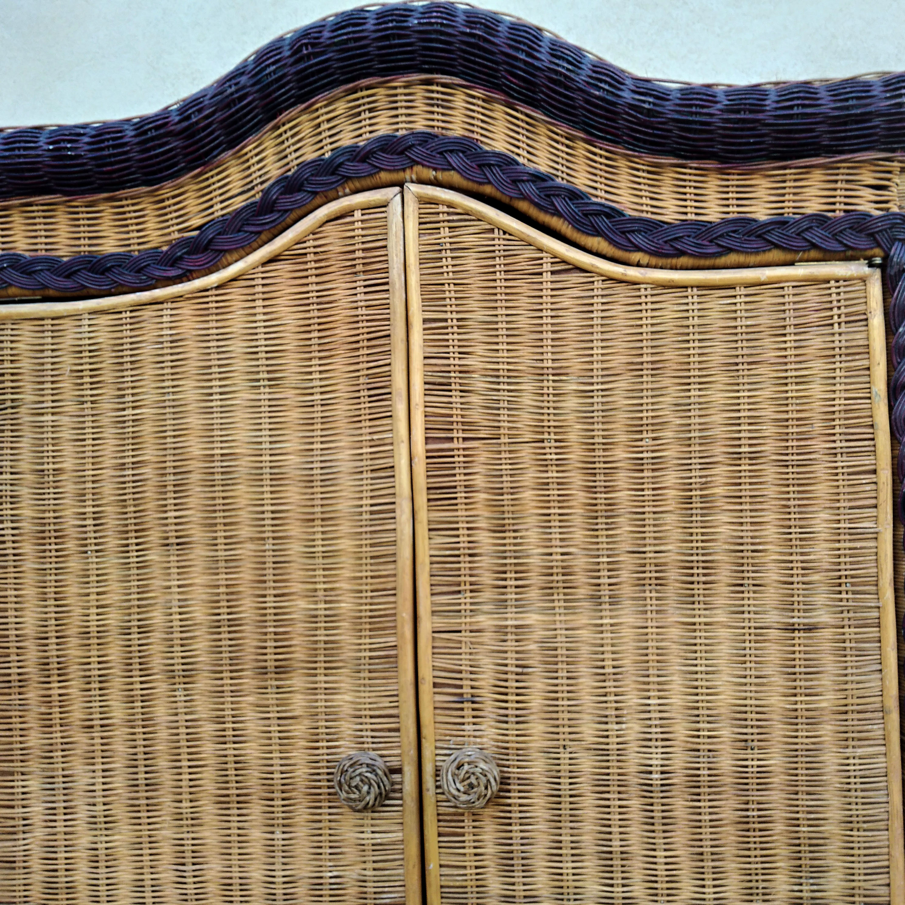 Armoire en rotin 1970