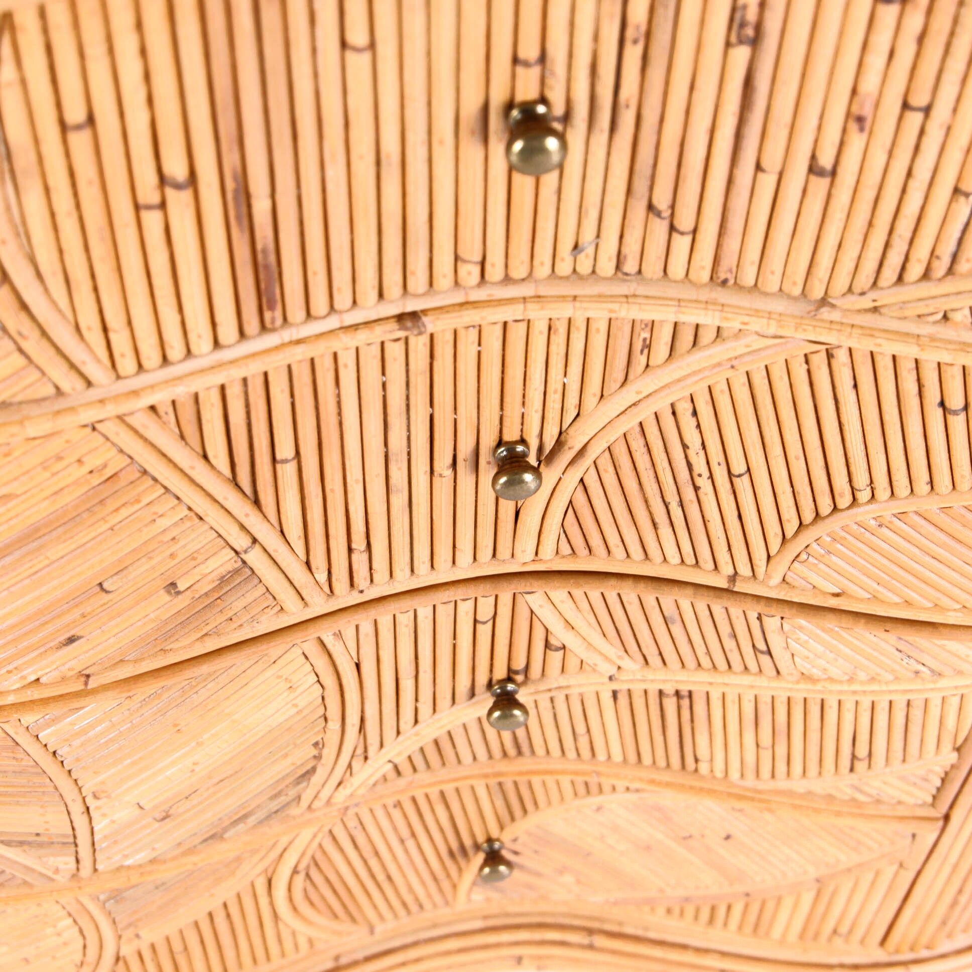Commode en rotin naturel
