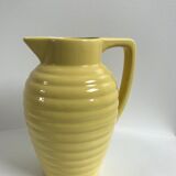 Vase lemon yellow pitcher made in France