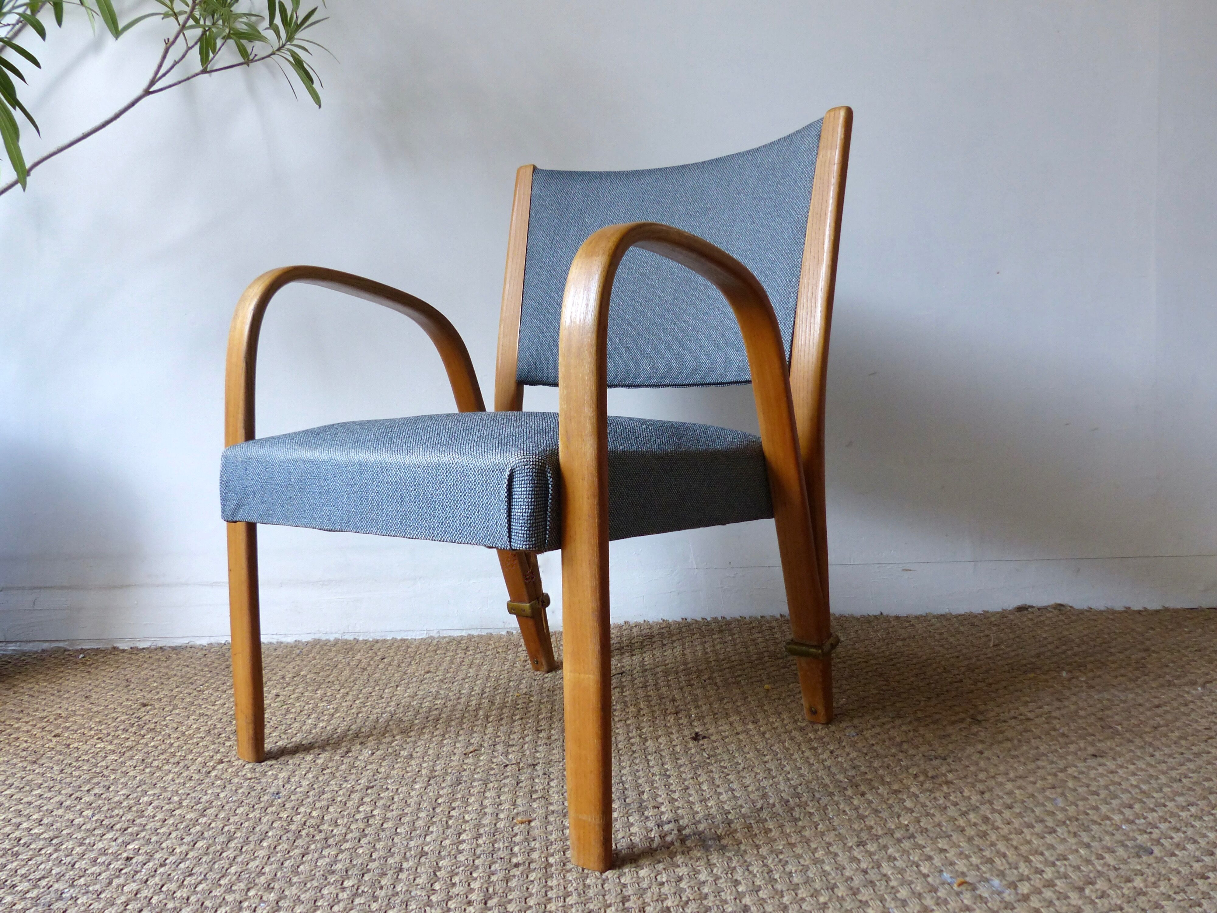 Vintage Steiner bow-wood armchair