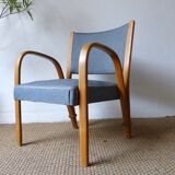 Vintage Steiner bow-wood armchair