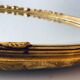 Large gold oval wall mirror