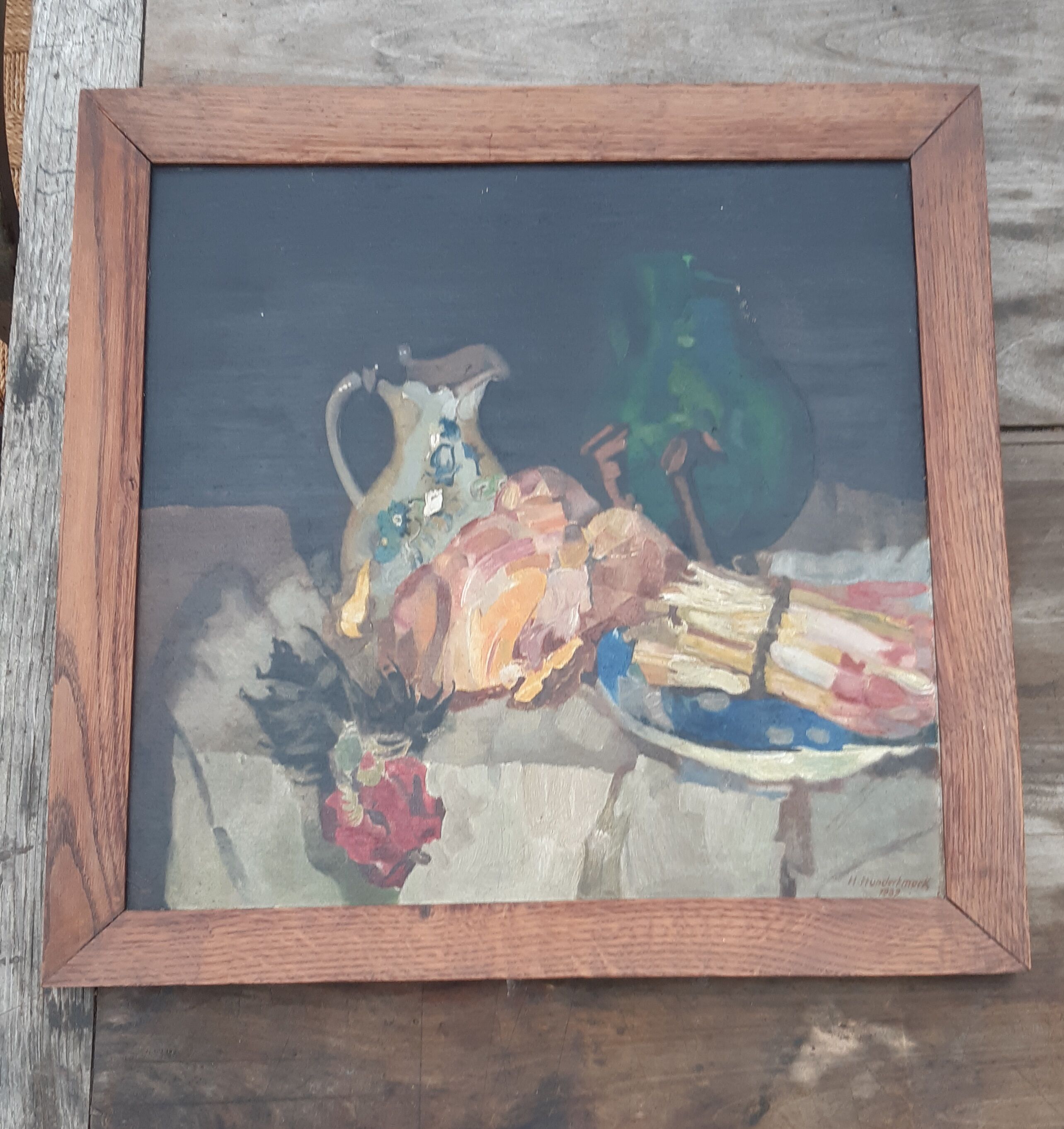 Oil on cardboard by H.Hudertmark 1939