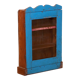 Old art deco wall display case in original blue teak burmese patina