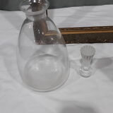 Old glass decanter signed Lalique