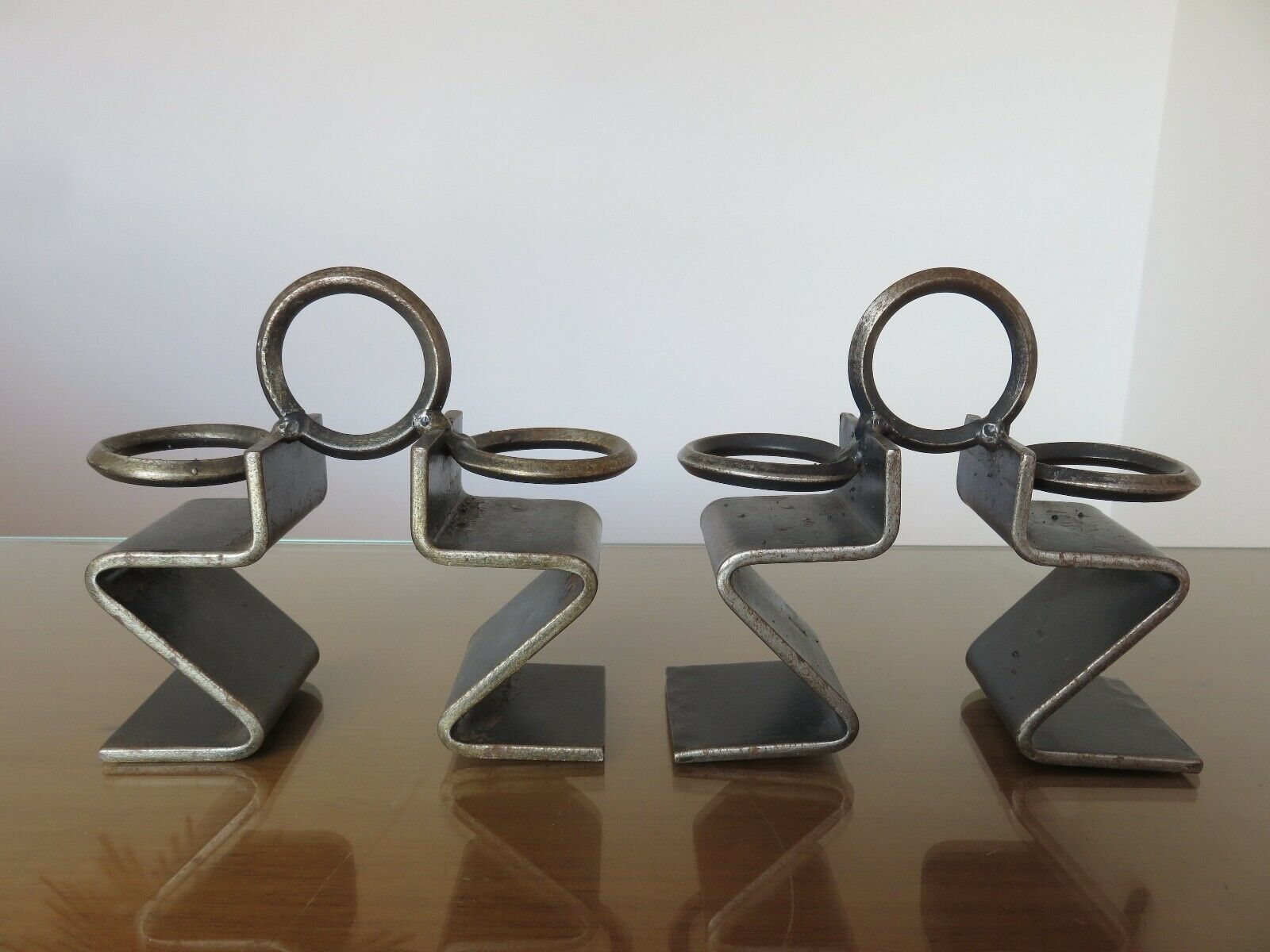 Serre brutalist books in raw steel 70s