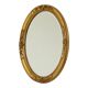 French Oval Bevelled Mirror with Rose Gold Finish 58cm