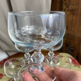 Six glass champagne or dessert glasses, Seca