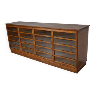 Oak haberdashery cabinet, Holland, 1950s