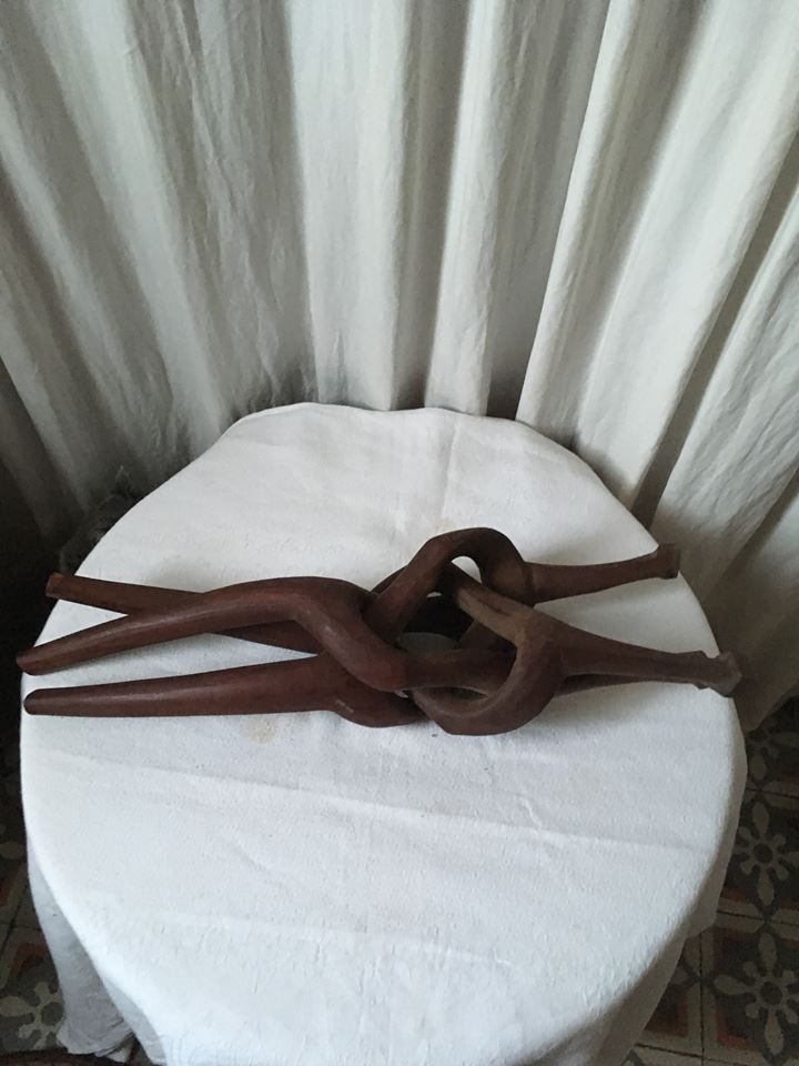 African table wooden tripod foot
