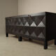 Jean Batenburg for MI brutalist sideboard in ebonized oak, Belgium, 1960s