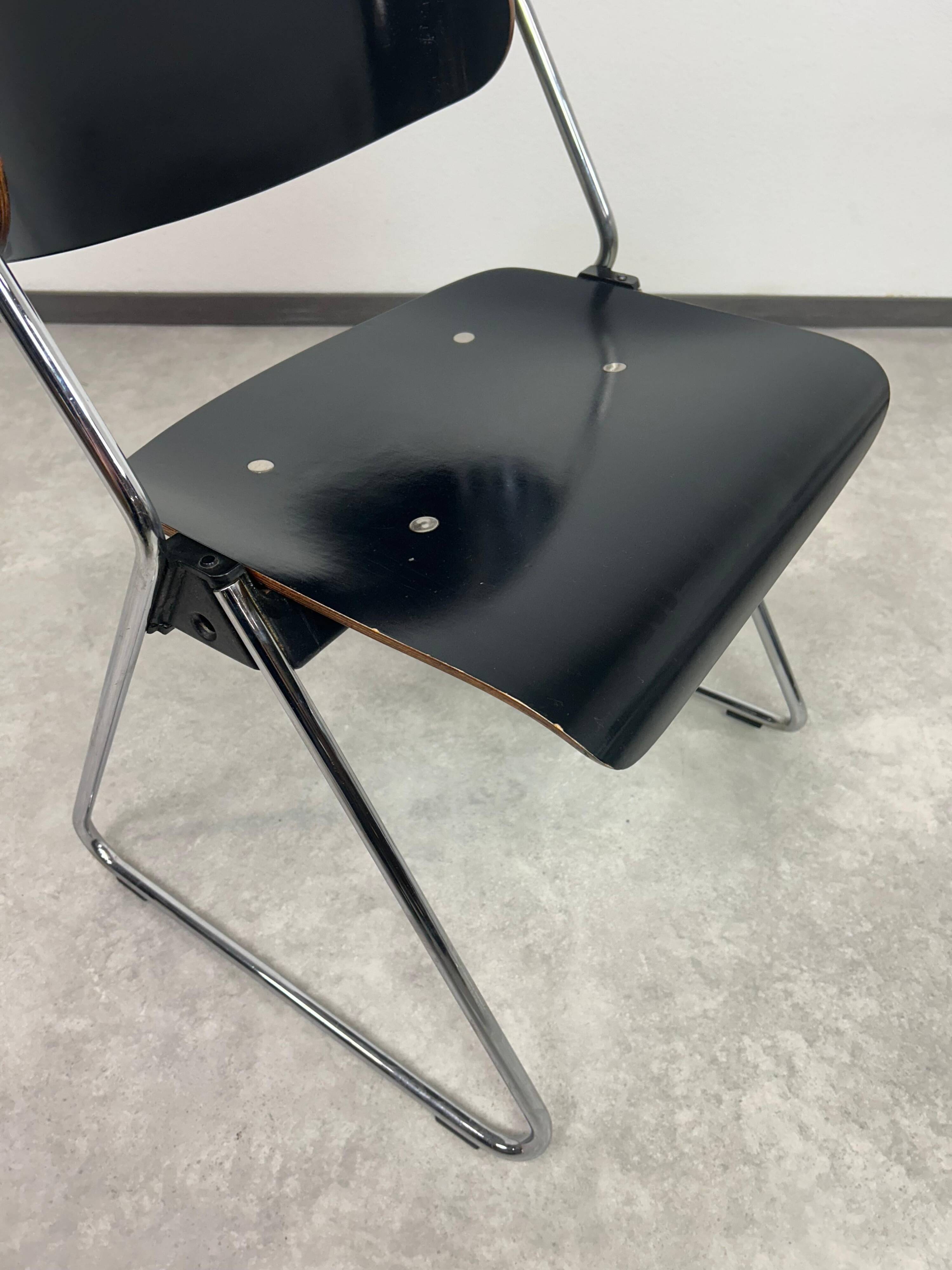 Mid-century modern dining chairs no. 614/3 by Klaus Franck for Wilkhahn