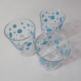 3 Vintage silkscreen gondolo glasses