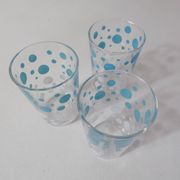 3 verres gondolo sérigraphie Vintage