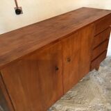 Vintage style scandi enfilade in blond walnut veneer