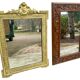 Deux miroir ancien 19eme bois chêne Napoléon sculpté