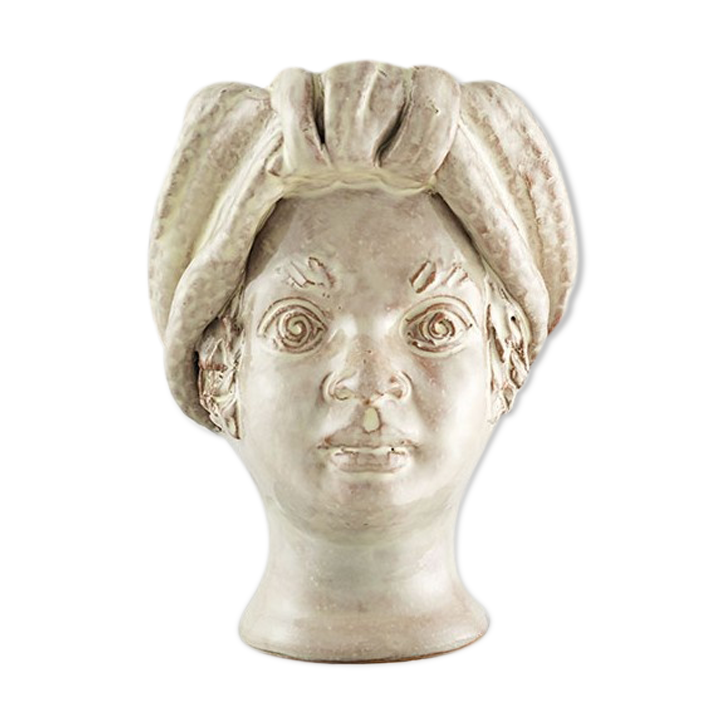 Mini white woman head vase