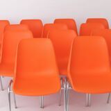 12 Stacking Chairs Vintage 1970s, Germany