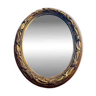 Small antique oval gilded mirror