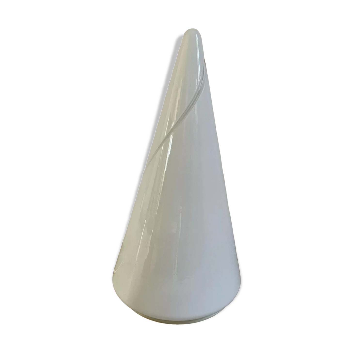 Conical lamp in opaline of Murano vintage 52 cm