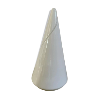 Lampe conique en opaline de Murano vintage 52 cm