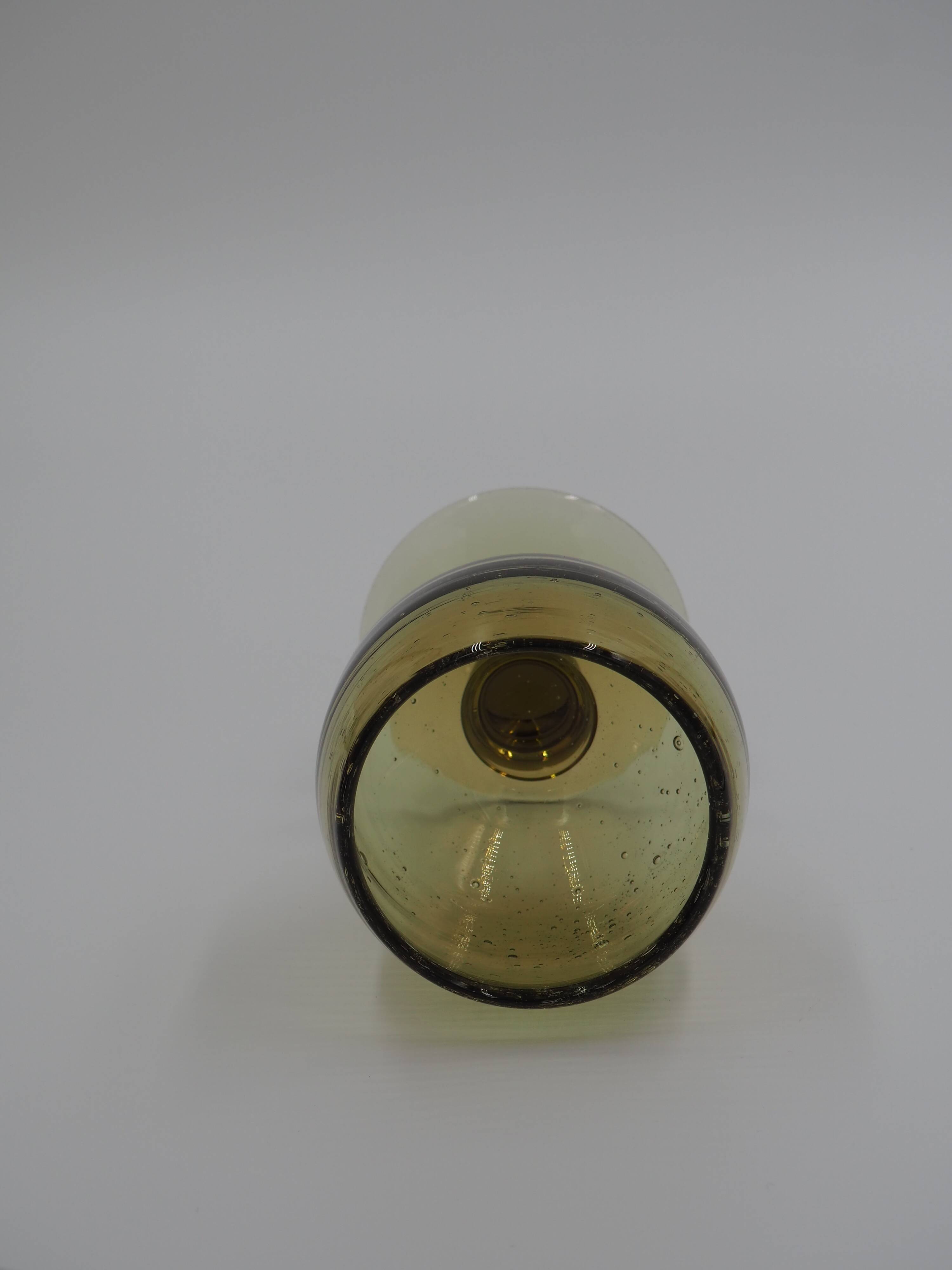 Biot green stemmed glasses