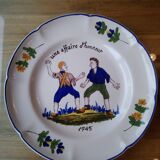 Set of 4 speaking plates in Saint Clement porcelain