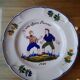 Set of 4 speaking plates in Saint Clement porcelain