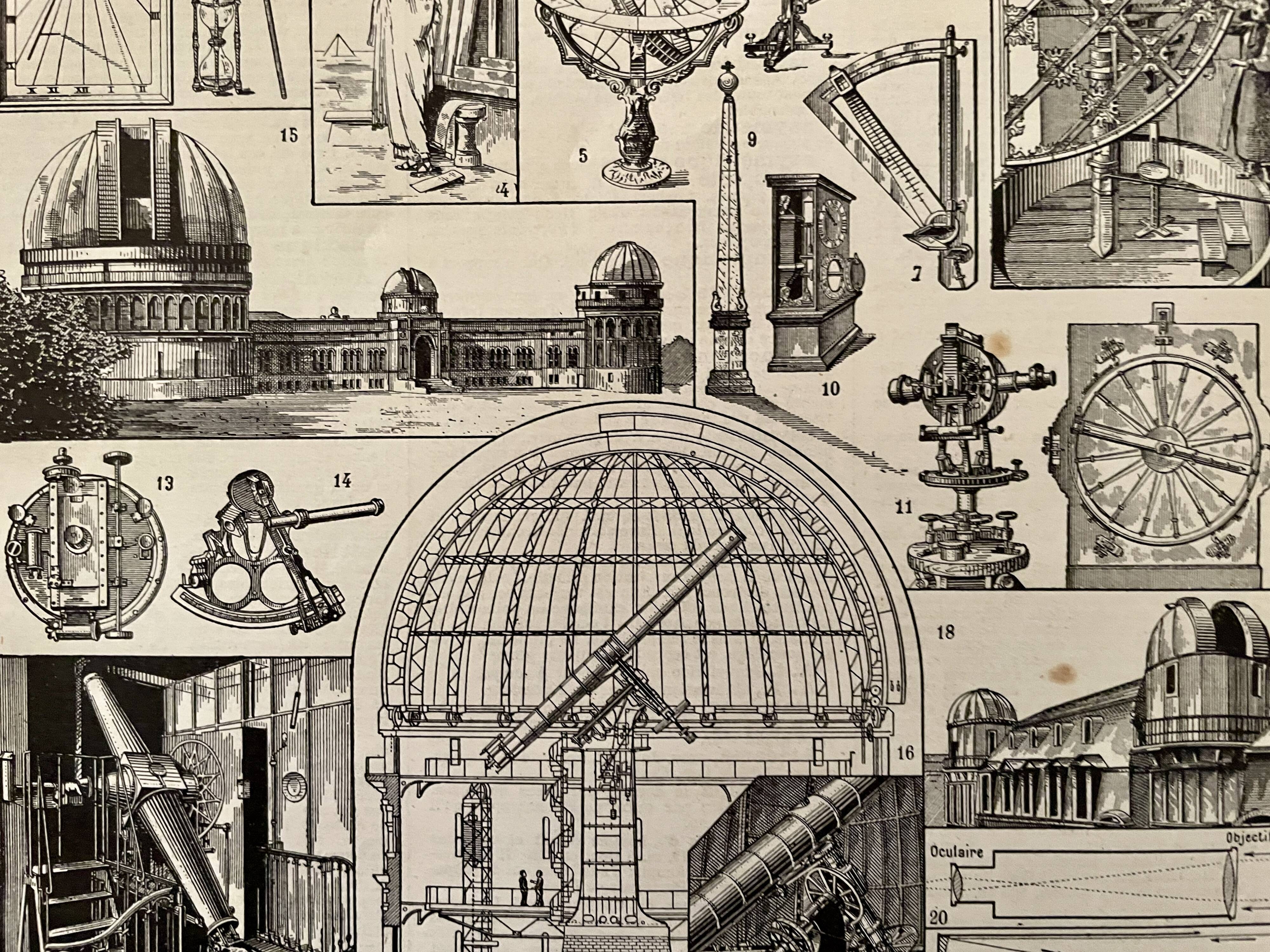 Lithograph on astronomy - 1920