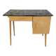 Baumann desk in light wood and black Formica, around 1960.
