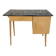 Baumann desk in light wood and black Formica, around 1960.
