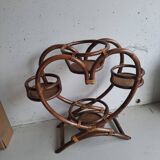 Vintage rattan heart plant holder