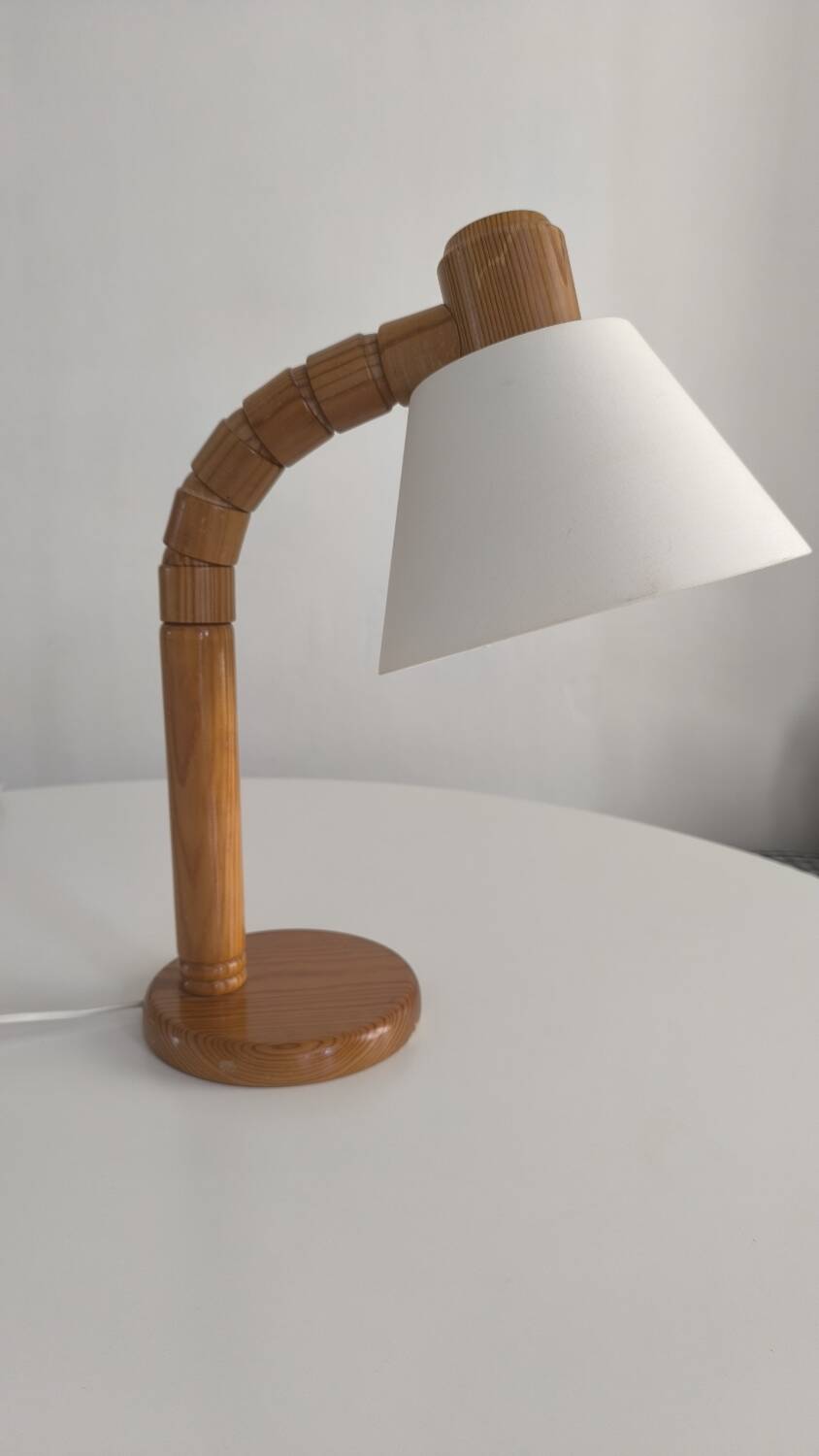 Lampe de Bureau Solbacken Vintage en Pin, 1970