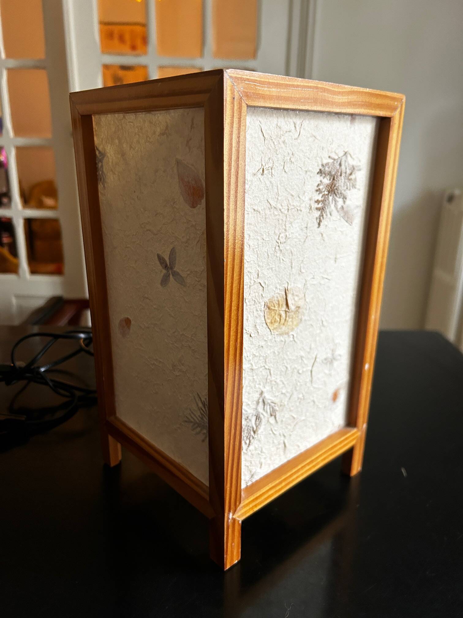 pair of dried flower lamps 1970