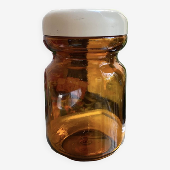 Vintage orange glass jar