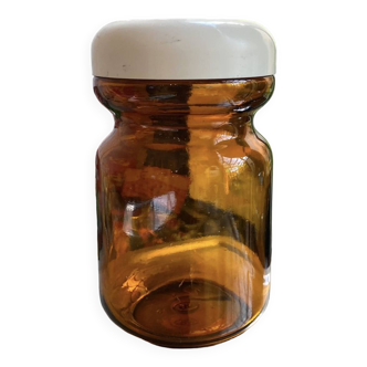 Vintage orange glass jar
