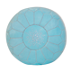 Pouf cuir bleu claire 35 cm x  55 cm
