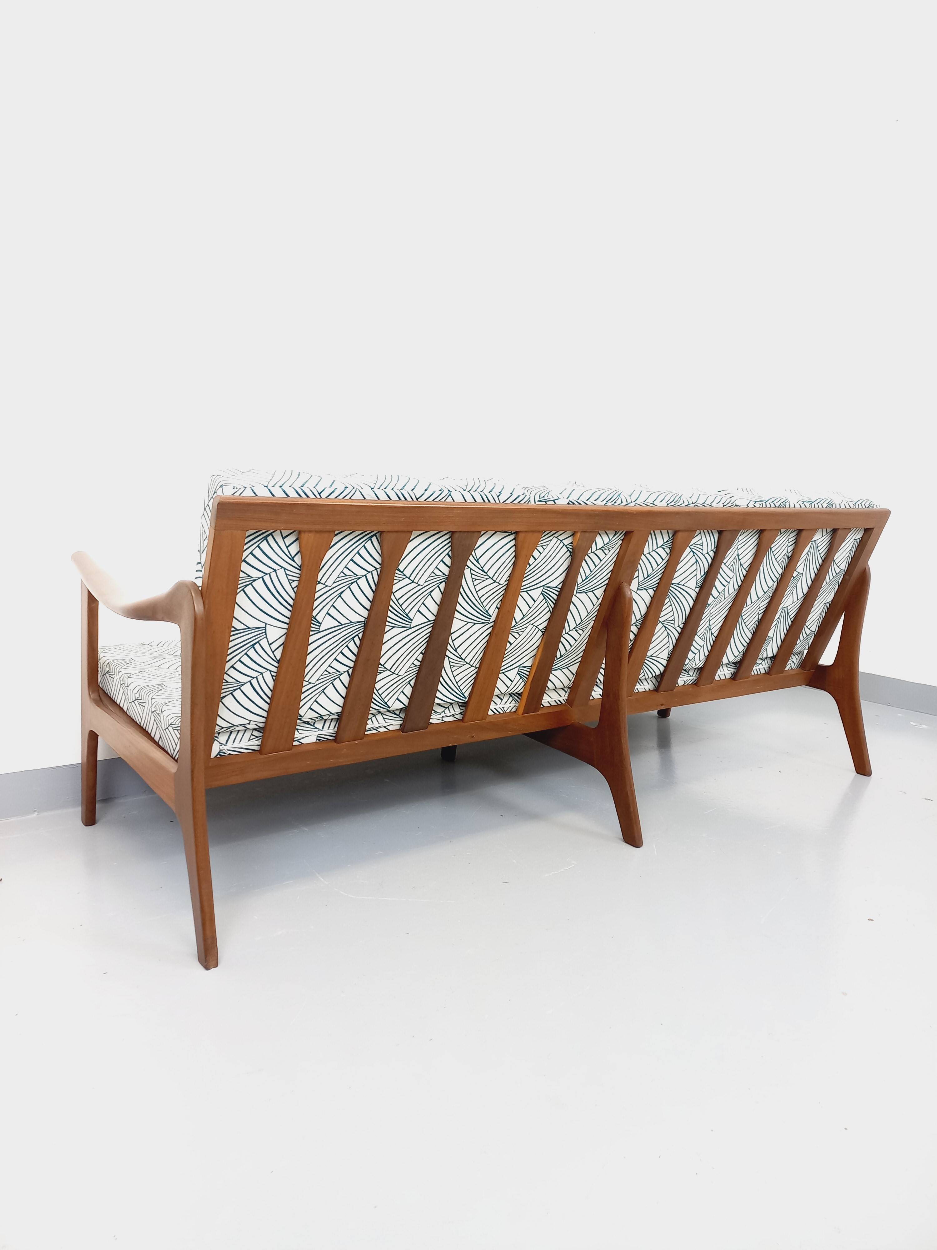 Scandinavian 3-seater sofa bench by Arne Wahl Iversen for Komfort in teak