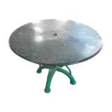 Old garden table in 19th century forge iron.